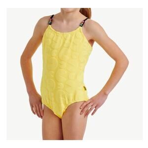 Justice x Pacman Yellow Terry One Piece SwimSuit girls 7/8